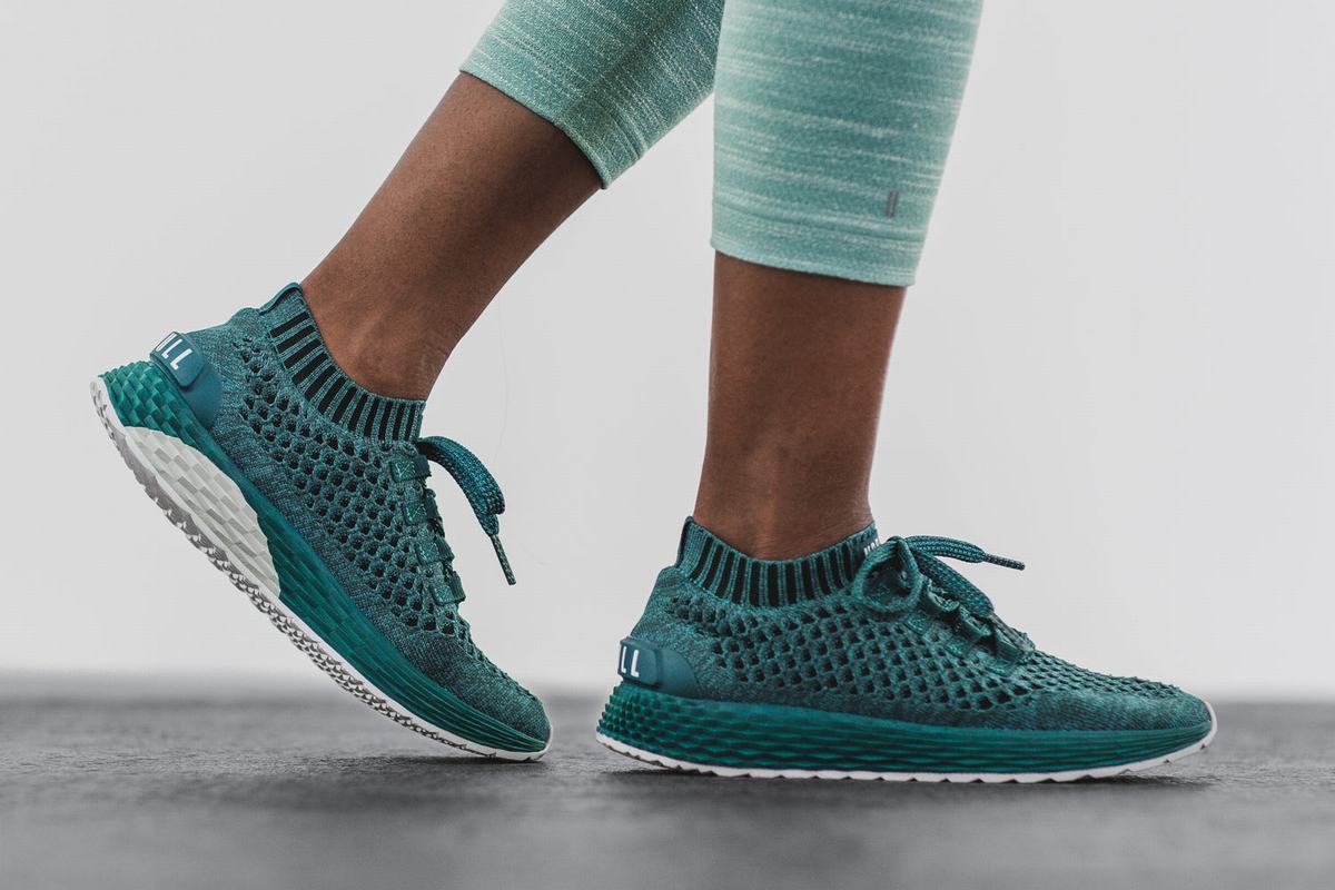 Nobull Knit Runner Women's Running Shoes Deep Turquoise | Australia (NX5462)